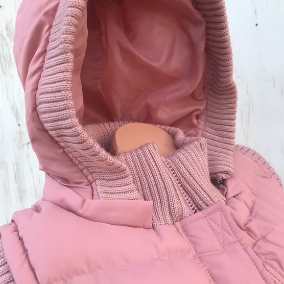 Pink playboy snow bunny puffer vest mauve jacket hoodie coat sexy vintage y2k - Picture 7 of 8